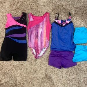 freestlyle danskin Size 6X gymnastic 3 outfits